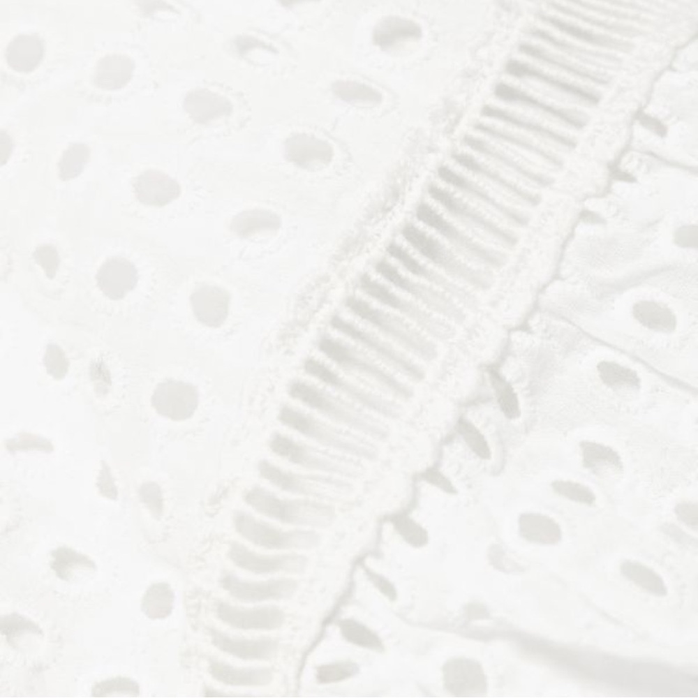 Alice + Olivia Remada Ruffled Broderie Anglaise Cotton Mini‎ Dress White NWT - Picture 9 of 16